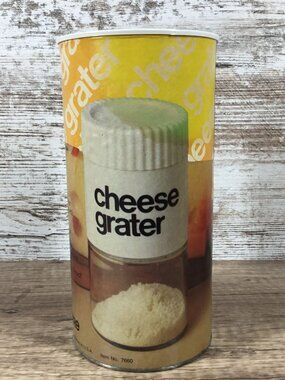 Vintage Gemco Ware Hand Cheese Grater Clear Glass Container Durable Plastic